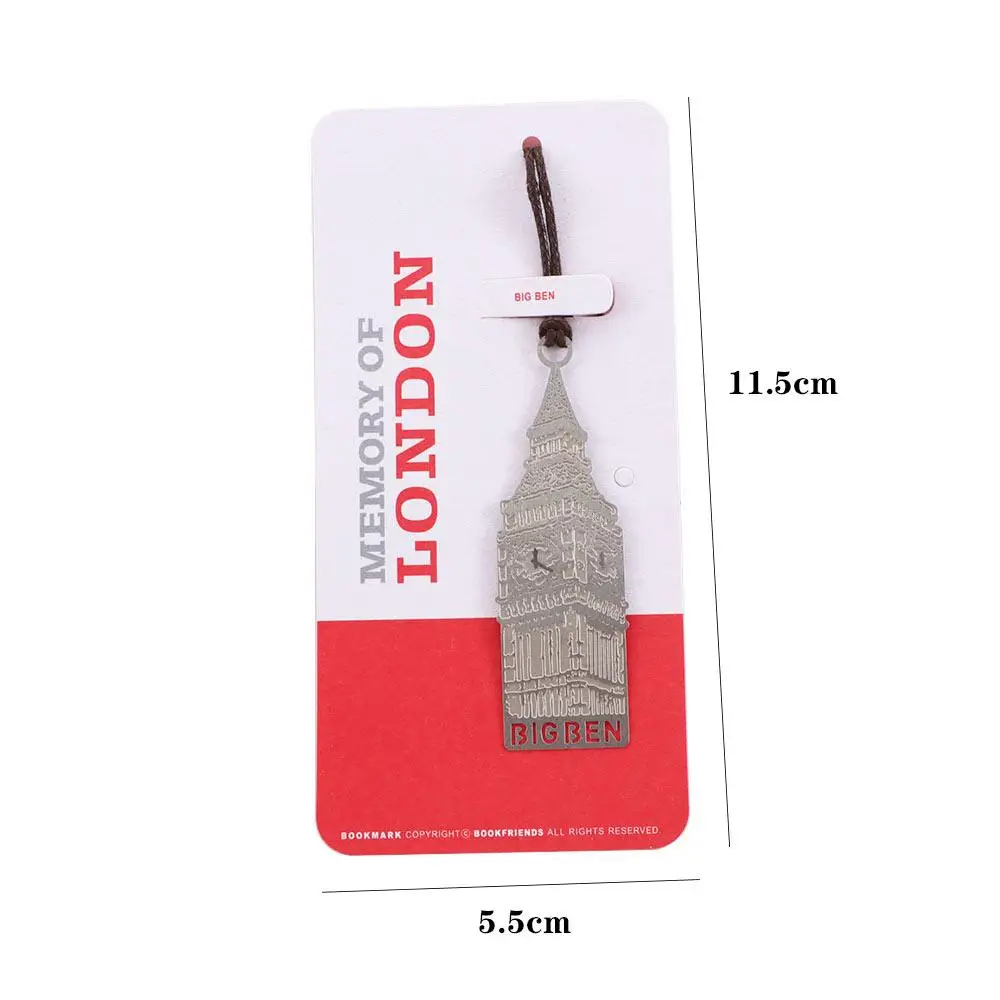 Metal Big Ben Bookmark Vintage Eiffel Tower European Bookmark Statue of Liberty Mark Page Building Book Mark Learn Supplies
