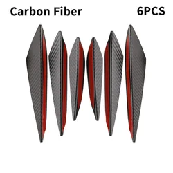 Premium Carbon Fiber Front Bumper Lip Spoiler & Diffuser Fin Set (Carbon fiber)