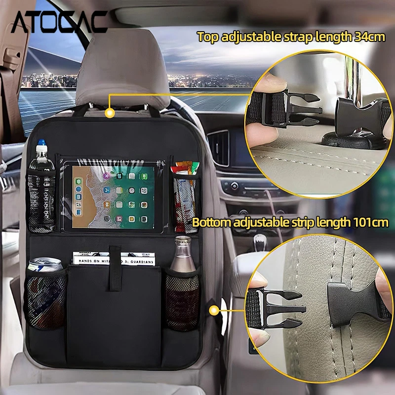 Waterproof Backseat Protector with Storage Pockets – Child-Proof Car Accessory