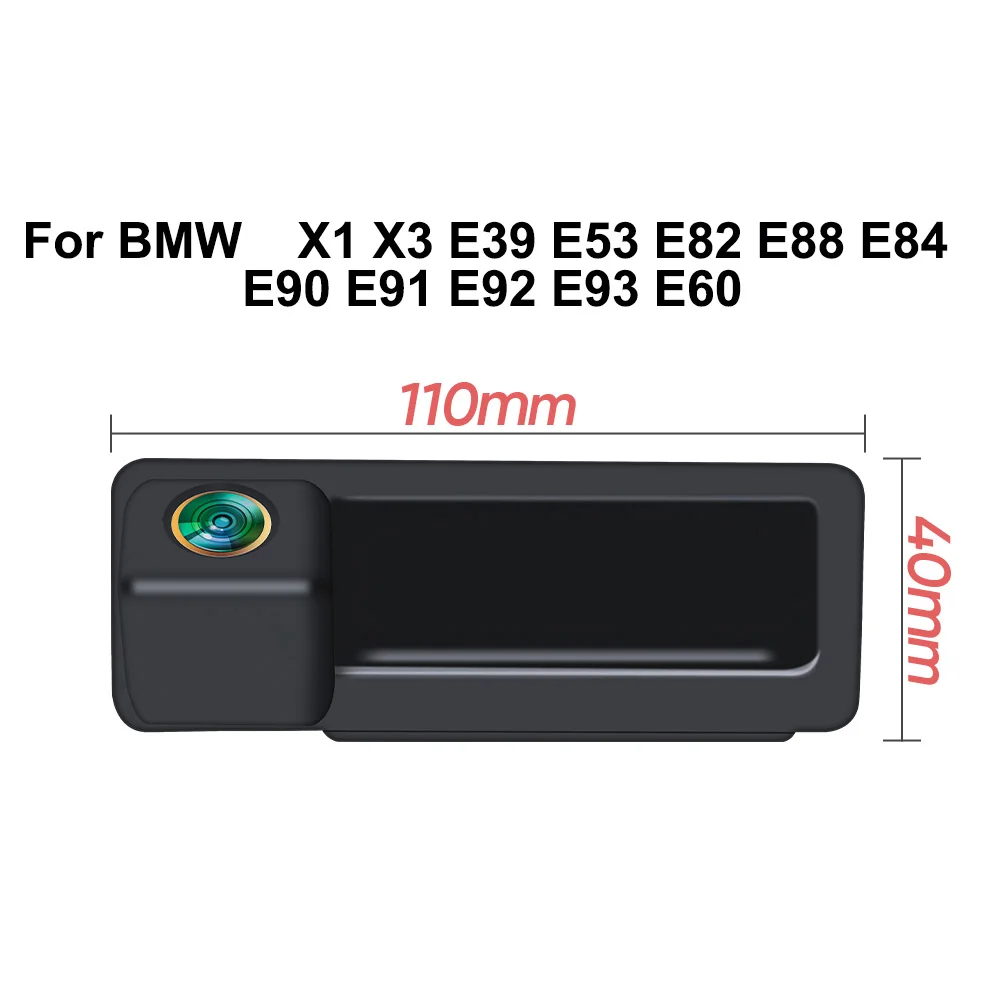 Car Rear View Camera AHD 2K Rear View Camera For BMW X1 X3 E39 E53 E82 E88 E84 E90 E91 E92 E93 E60 E61 E70 E71 E72 Backup Reverse Fisheye Lens Camera