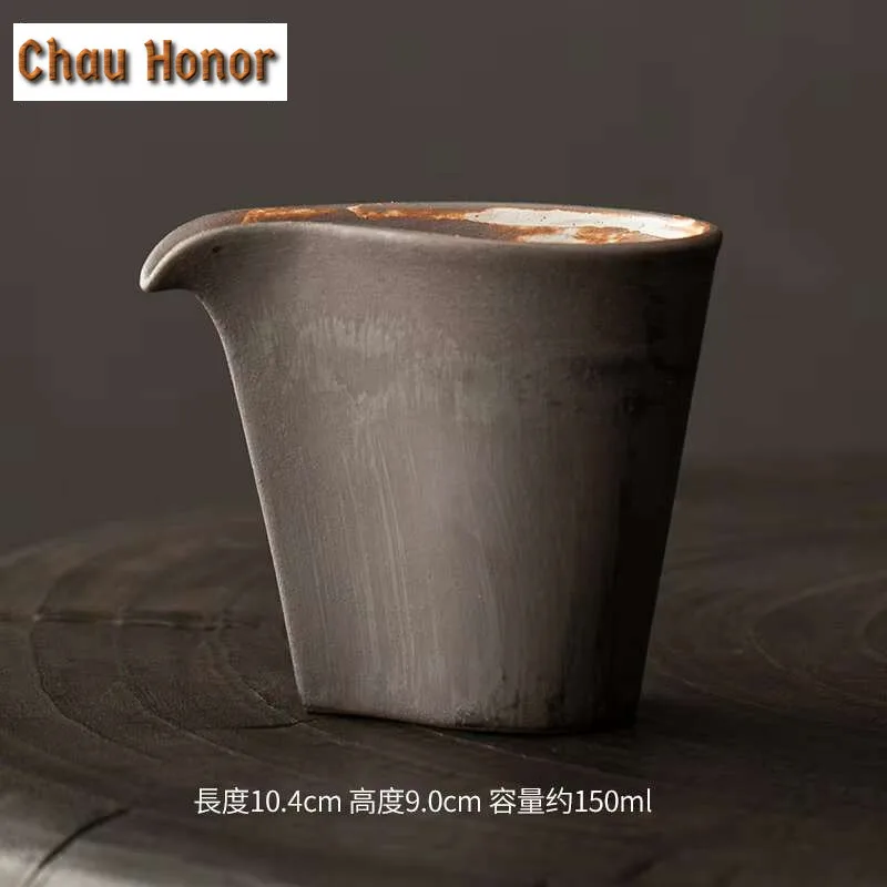 150ml Japanese Rough Pottery Tea Pitcher Luxury Tea-separating Cha Hai Household Justice Cup Tea Services Decoration Supplies