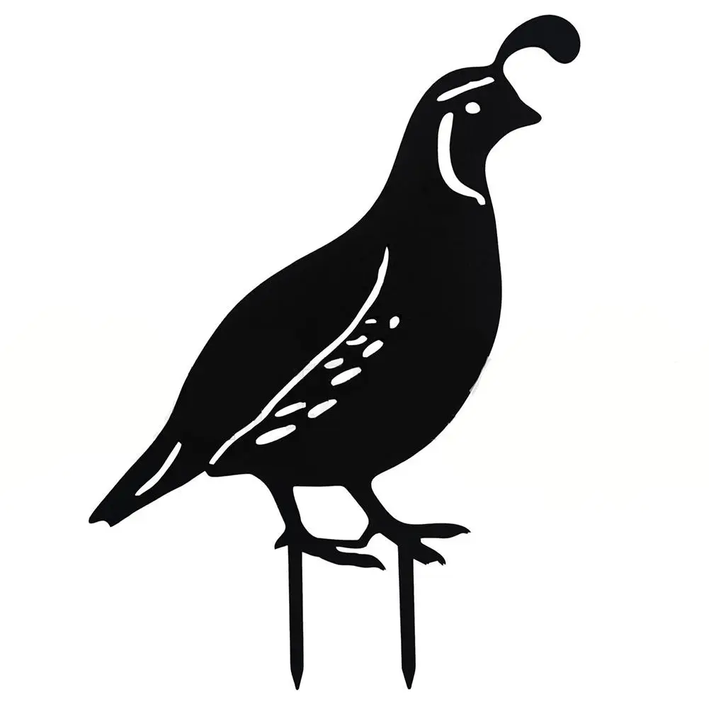 

4Pcs Iron Ornaments Quail Wrought Figure Ornaments Bird Outdoor Garden Yard Lawn DIY Decor Animal Metal Arts Decoration
