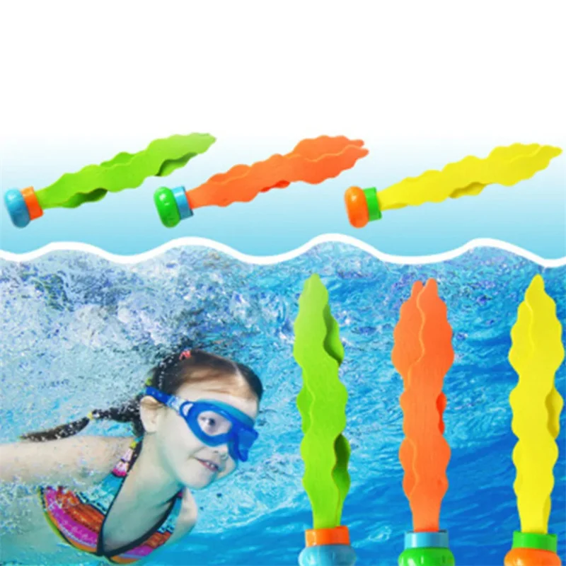 3pcs Summer Toys Seaweed Diving Toy Swimming Pool Water Game Child Underwater Diving Seaweed Toy Sports Parent-Child Gifts