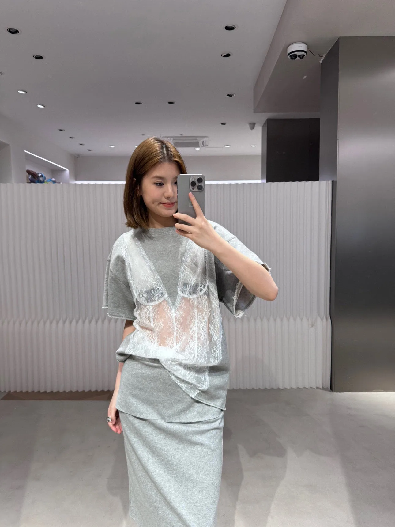 

Unique lace patchwork T-shirt