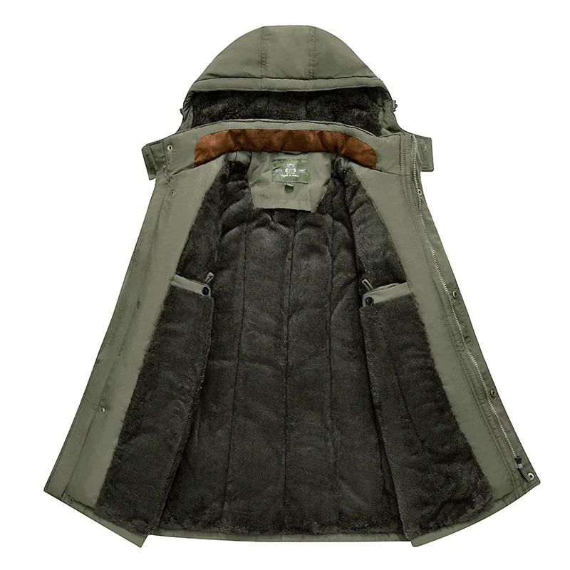 Men's Plus Size Parka Coat Winter Warm