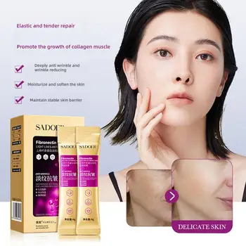 SADOER Korean Fibronectin Thin Line Anti-wrinkle Beauty Face Moisturizing Facial Mask Organic Whitening Mask Care Skin Shee G0X8
