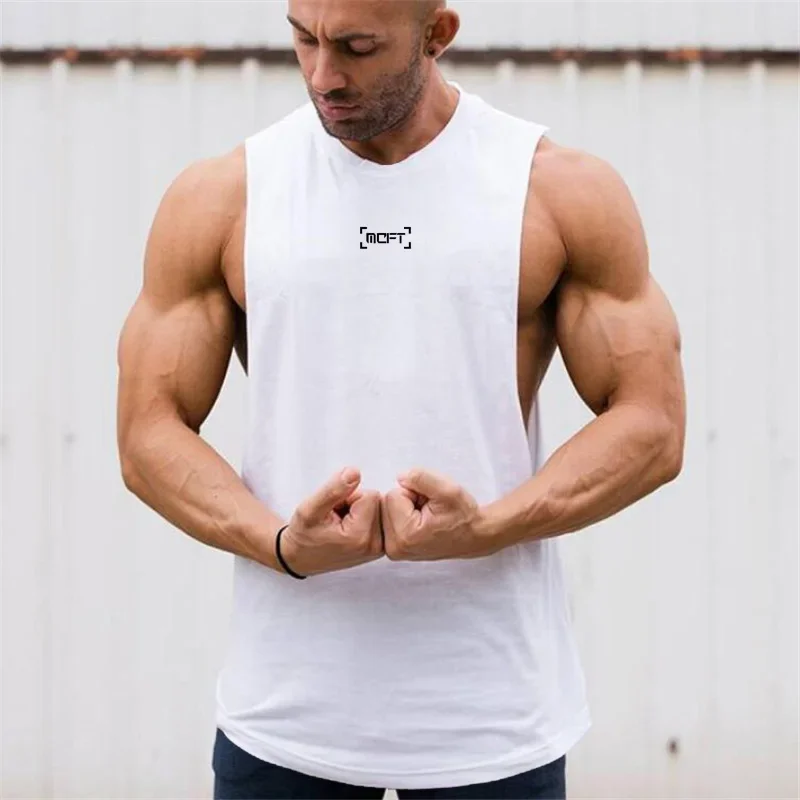 

Mens Brand Gym Casual Clothing Cool Tank Top Fashion Workout Running Fitness Sporting Singlets Muscle Sleeveless Vest