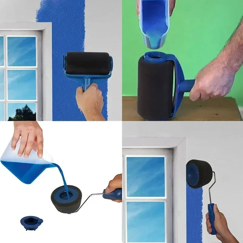 1PCS Self-Primming Large Drum Brush Paint Roller Latex Paint Wall Brush Wall Painting Tools