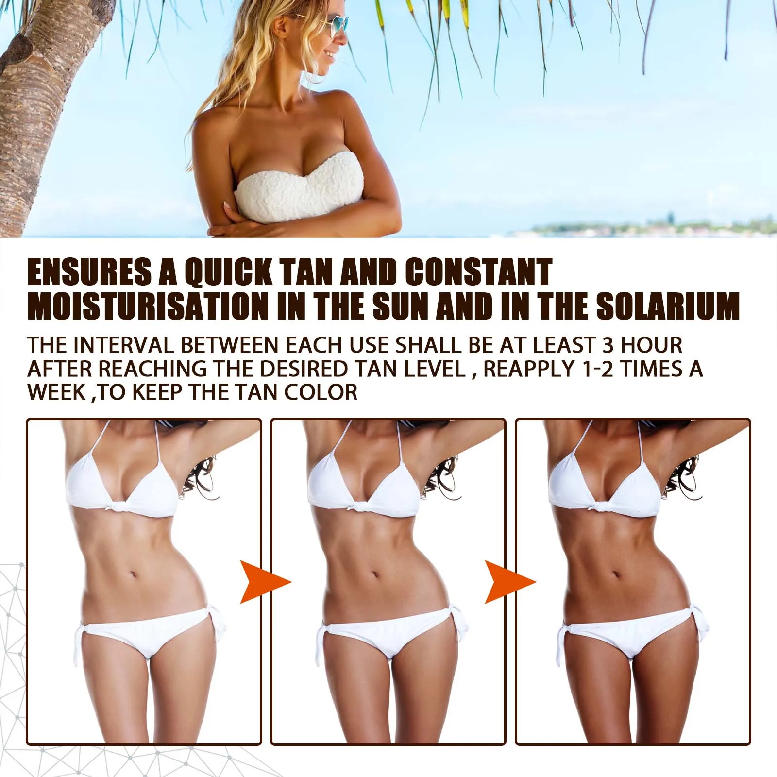 Natural Tanning Booster Spray for Darker Bronzed Skin