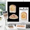 30 Pcs Cartoon Sticky Notes Kawaii bread toast coffee Memo Pads Sticker Student Gifts Stationery School Office Supplies 2