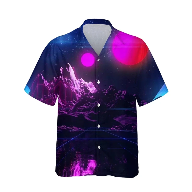 thumbnail image 1 of Camisas hawaianas de moda para hombre, camisas casuales de manga corta con botones hacia abajo para hombre, blusa de verano con estampado 3D, ropa de calle, 1 of 5