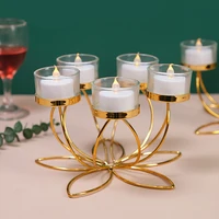 Metal Candlestick Holder Iron Candle Holders for Romantic Candlelight Dinner Props Table Decoration Retro Bedroom  Ornaments