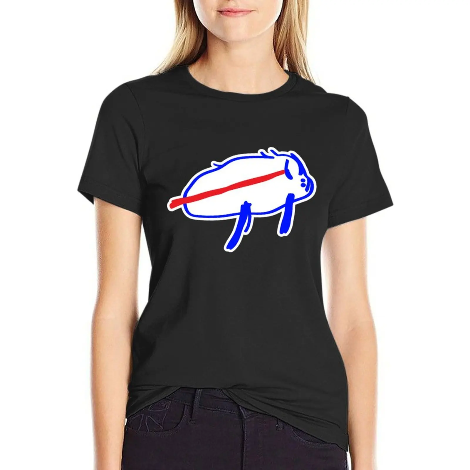 

Josh Allen Drawing T-Shirt Women's cotton t-shirt plain t shirts for Women