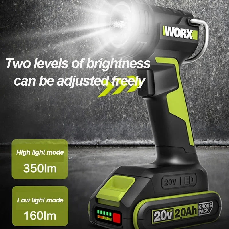 WORX WU027 Multi-function Flashlight Outdoor Portable LED Light Universal Wide Interface [Non Battery and Charger]