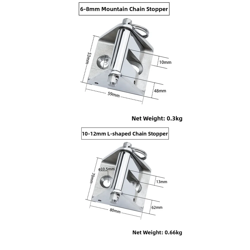 Ankerkettenstopper in Marinequalität für 6mm-8mm / 10-12mm Ankerketten, Windlass Marine Hardware Zubehör – Detail 1