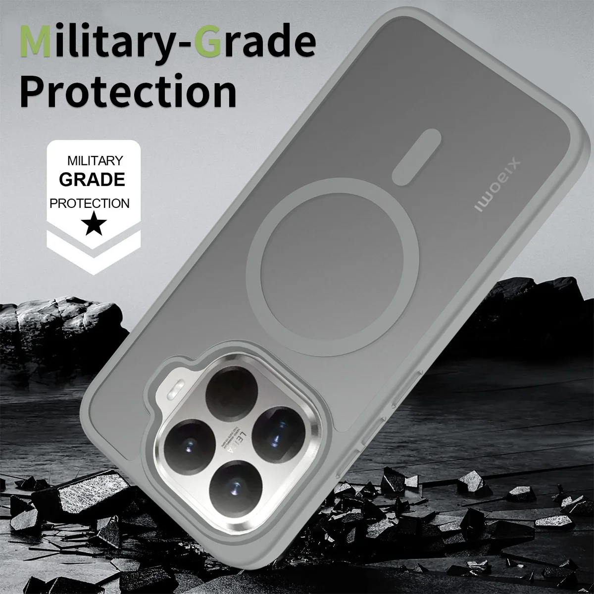 Stylish Skin-Friendly Magnetic Acrylic Case with Wireless Charging Capability