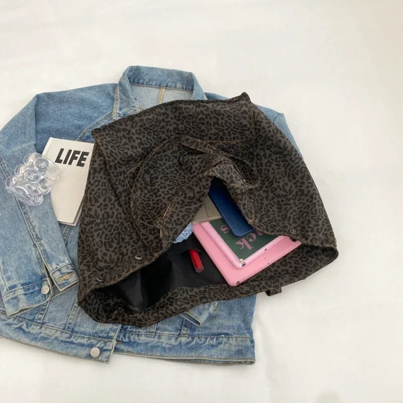 Leopard Design 2026 Korean Fashion Shopper Big Shopping Bags for Women Handbag Lady Shoulder Bag Large Capacity Bag Girl Handbag