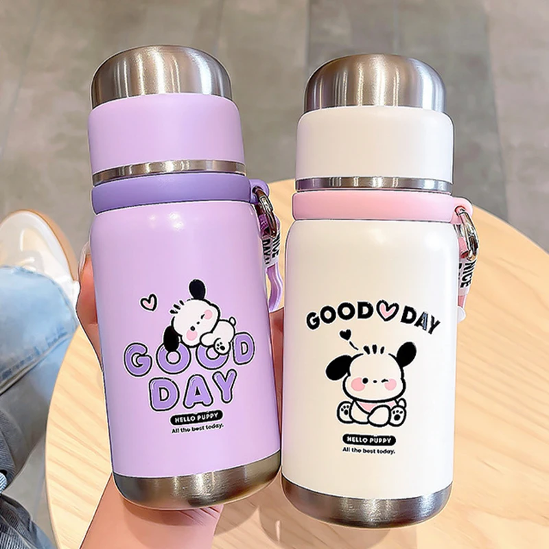 

500Ml Sanrio Pochacco Thermos Water Bottle 316 Stainless Steel Thermal Cup Portable Vacuum Flask Insulation Cold Tumbler Mugs