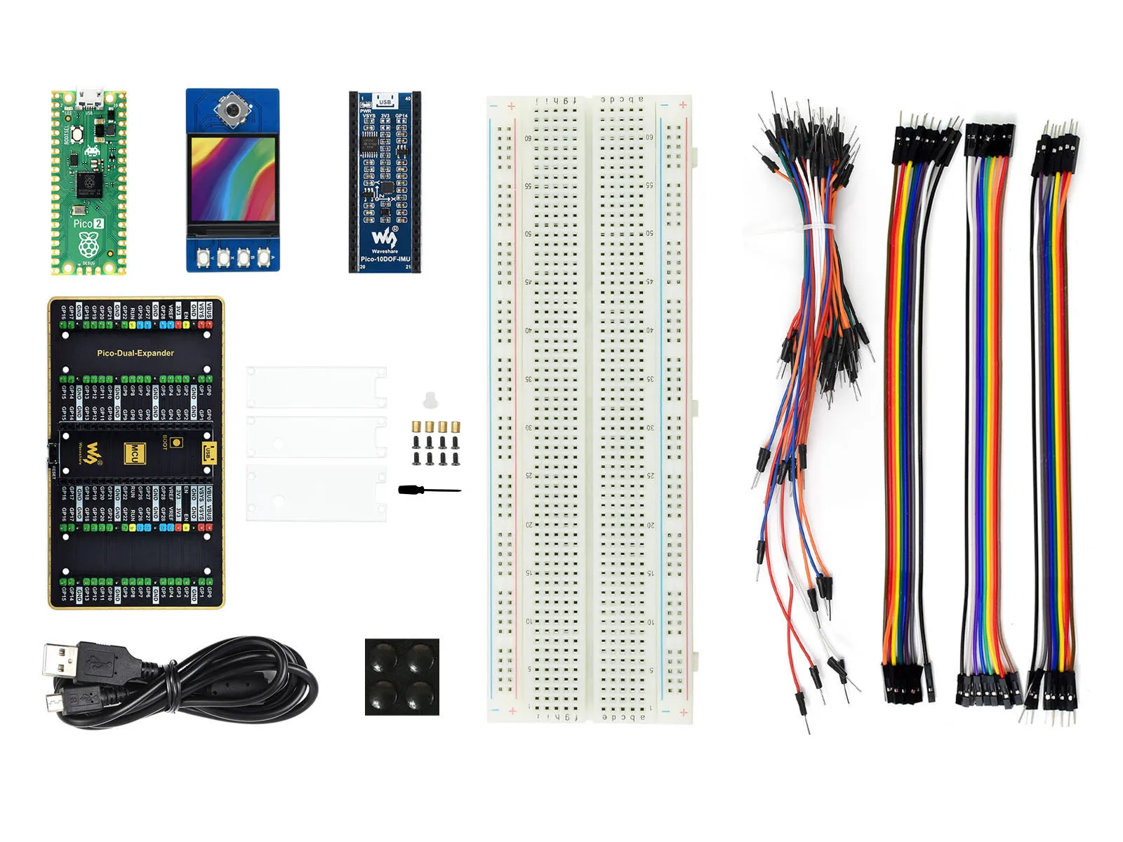 Microcontroller Board Raspberry Pi Pico 2 Microcontroller Board Based on Official RP2350 Chip Dual-core Development Kit with Waveshare Accessory