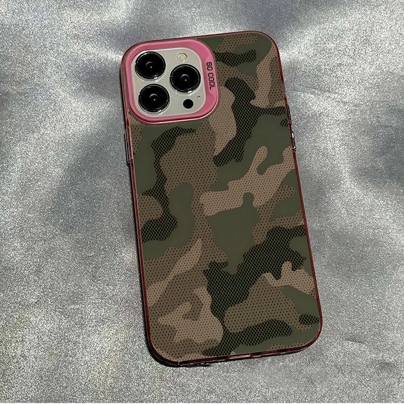 Luxurious Green Camouflage Shockproof Phone Case with Bumper Protection
