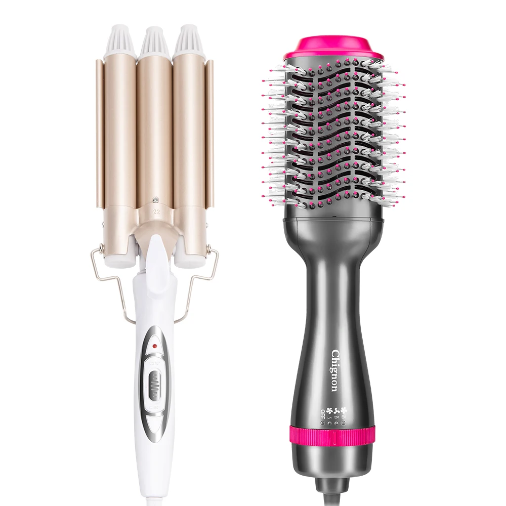 Arricciacapelli Automatico Spazzola Ad Aria Calda Spazzola Per Asciugacapelli Un Ferro Arricciacapelli Rotante Per Capelli Più Lunghi Strumenti Di Sti