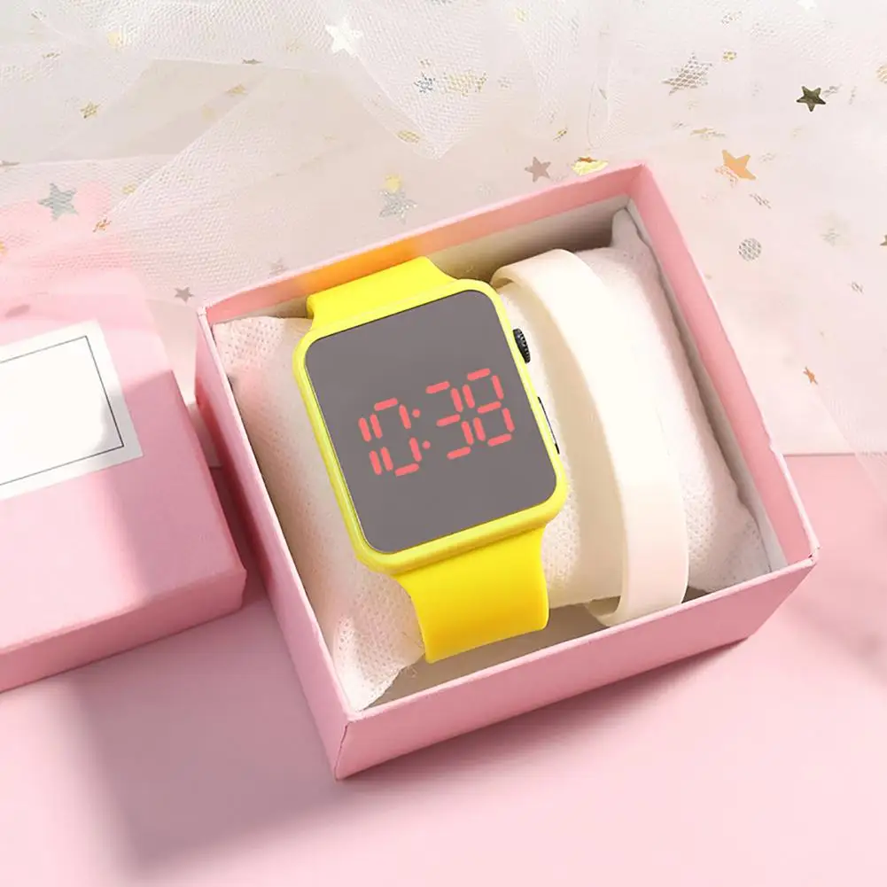 High-Precision ABS LED Stylish Digital Watch Child Wrist Clock Decor for School