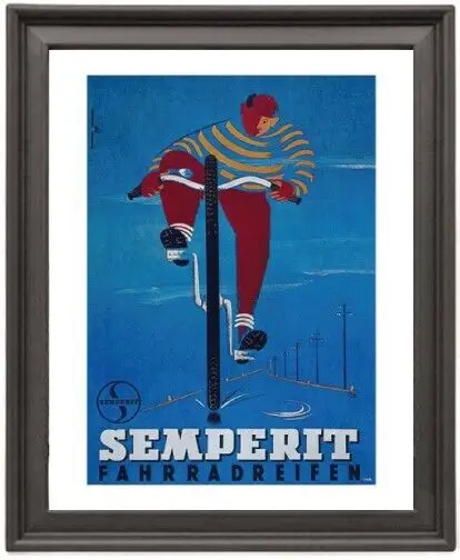 

Рамка постер велосипед Semperit постер фотобумага ПЕЧАТЬ картина рамка 16x12 дюймов