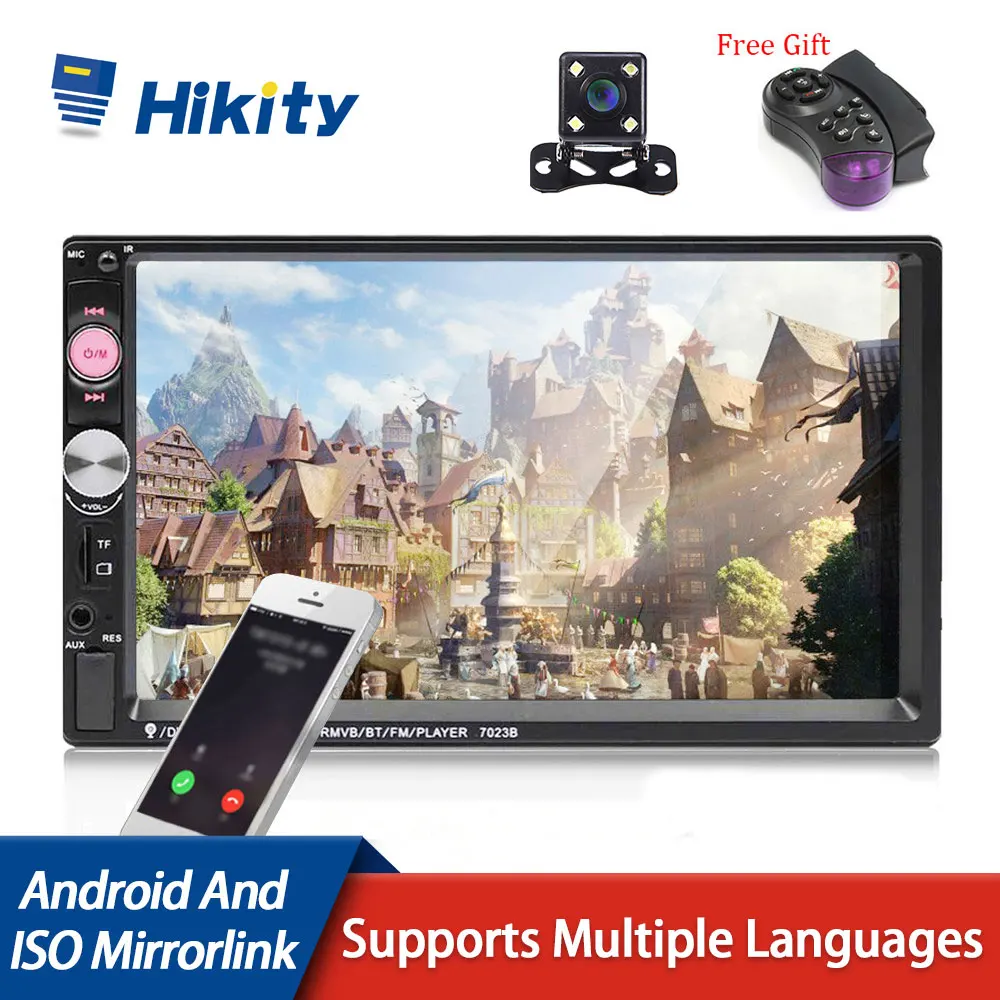 Hikity Universal 7023B Car Multimedia Player Autoradio 2din Stereo 7