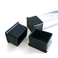 8pcs Black PVC Table Chair Leg Tips Caps Non-slip Floor Square Rubber Feet Pads Floor Protector Furniture Accessories 6