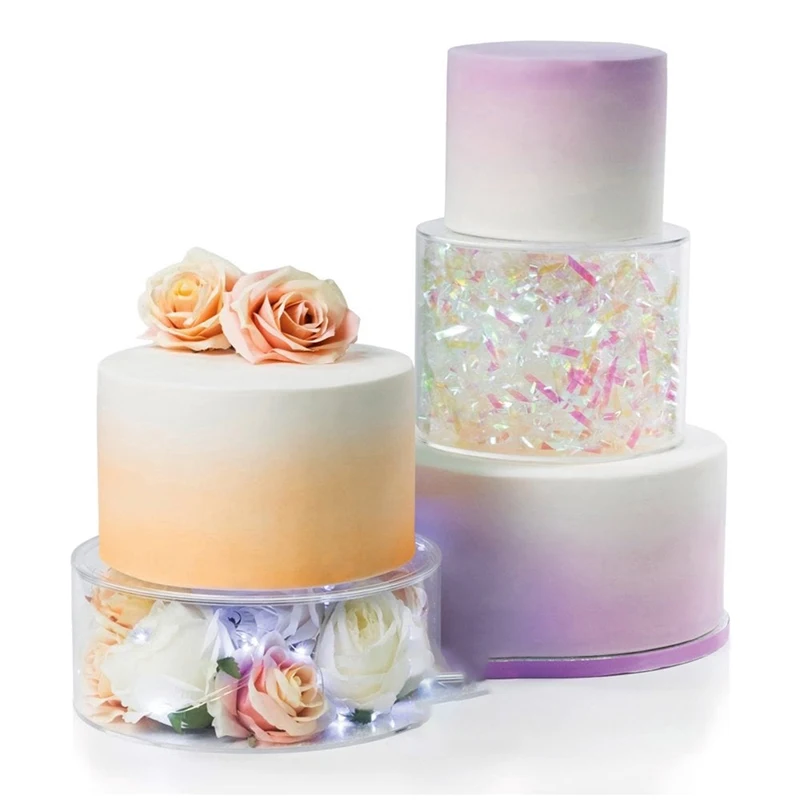 15 X 10.5cm New Clear Acrylic Fillable Cake Stand Cake Tillers Decoration For Baking Tools Acrylic Fillable Stand