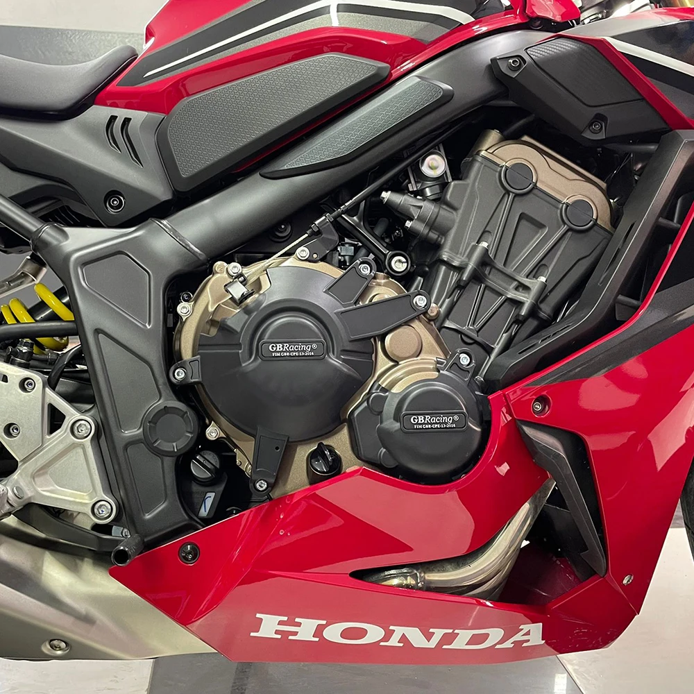 GBRacing Engine Protection CB650F CBR650F&CBR650R 2014- CB650R-Engine Cover Motorcycle Protective Covers Case Set motorcycle engine cover engine cover protector engine guard motorcycle accessory set