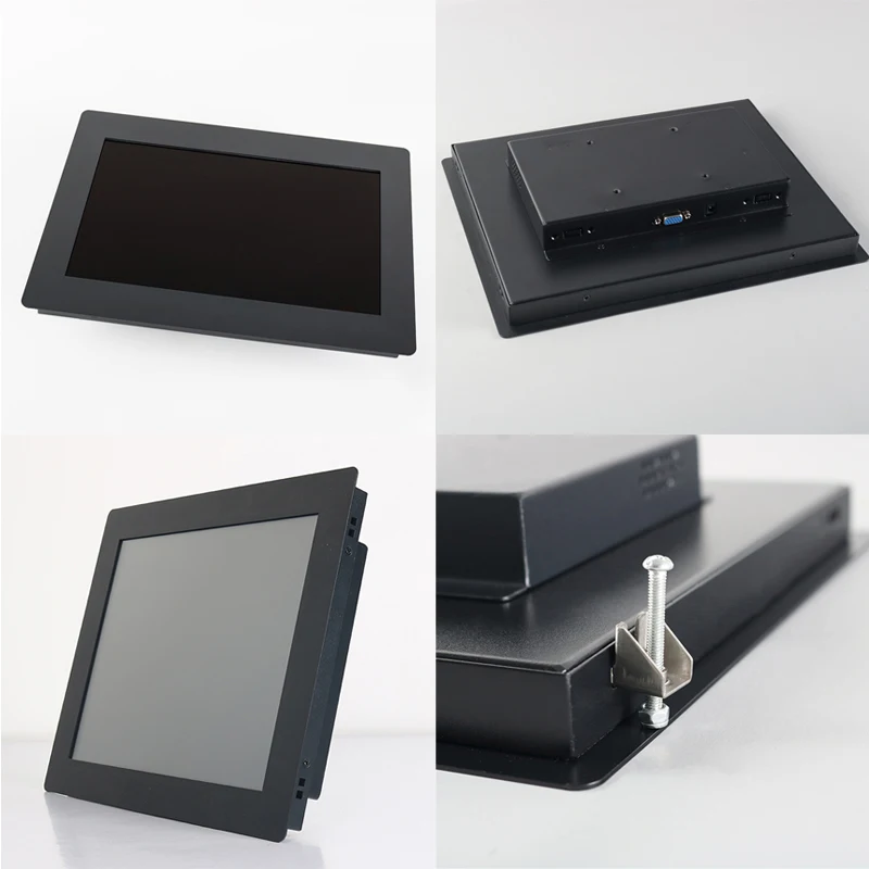 10.4/12.1/14/15 Inch Resistive Touch Industrial Monitor With VGA HDMI USB Interface Portable Display HD LCD Screen