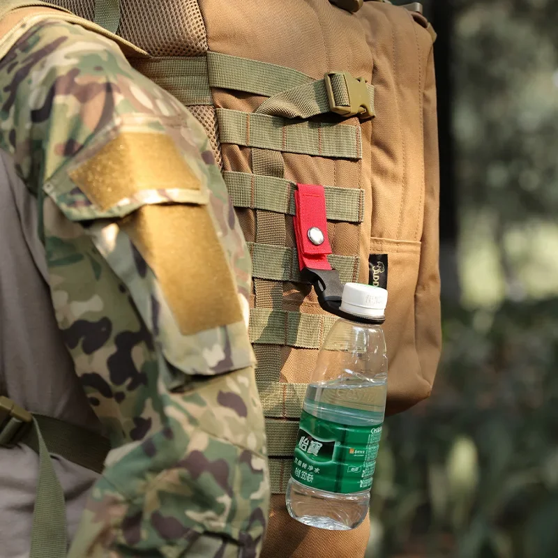 Water Bottle Holder Carabiner Belt Clip Carabiner Clips Tactical Buckle Webbing Buckle Hook Water Bottle Holder Clip Outdoor Military Nylon EDC Climb Carabiner Belt Backpack Hanger Camp