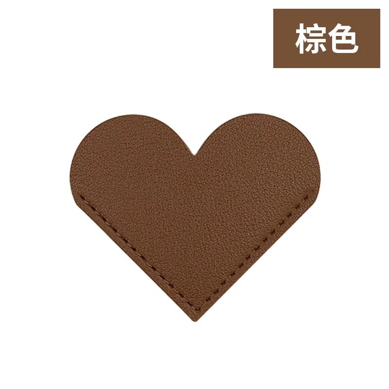 Pu Leather Heart Bookmark Attached Love Bookmark