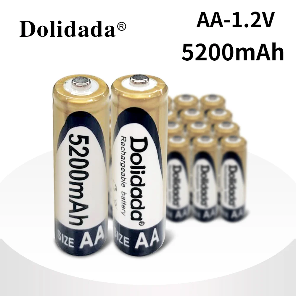 100% Оригинальный аккумулятор 1 2 в AA 5200 мАч Ni-MH перезаряжаемый aa для игрушек