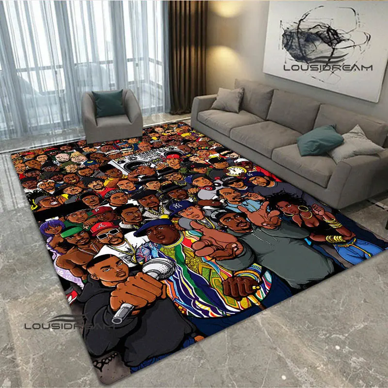 Hip-hop printing large carpet living room bedroom carpet non-slip floor mat photography props children's birthday gift floor mat plush rug decorative carpet silk wool rug plush carpet non slip carpet imitated cashmere carpet kids carpet plush play mat