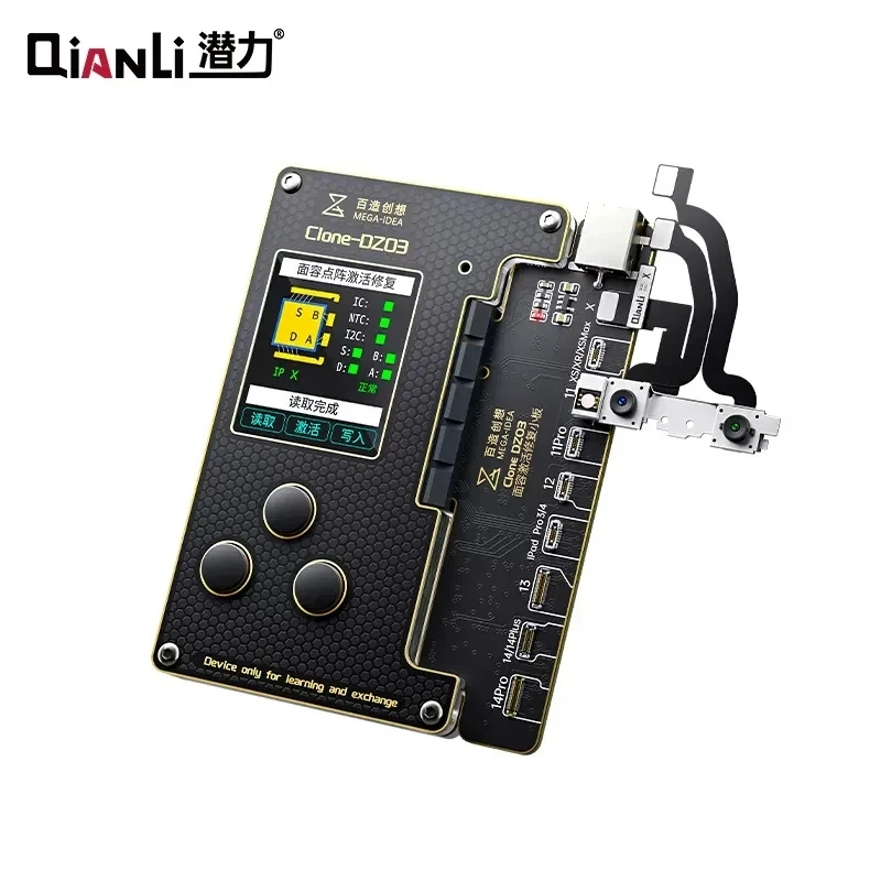 Qianli Mega-Idea Clone Dz03 Proiettore A Matrice Di Punti Flex Cable Programmatore Senza Saldatura Per Iphone 8-14 Pro Max Face Id Repair