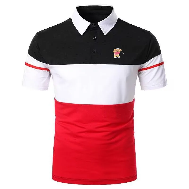 Golf Summer New Patchwork Printed Men's Polo Shirt Fashion Casual Business Polo Neck Comfortable Short sleeved T-shirt polo shirt,mens shirts
