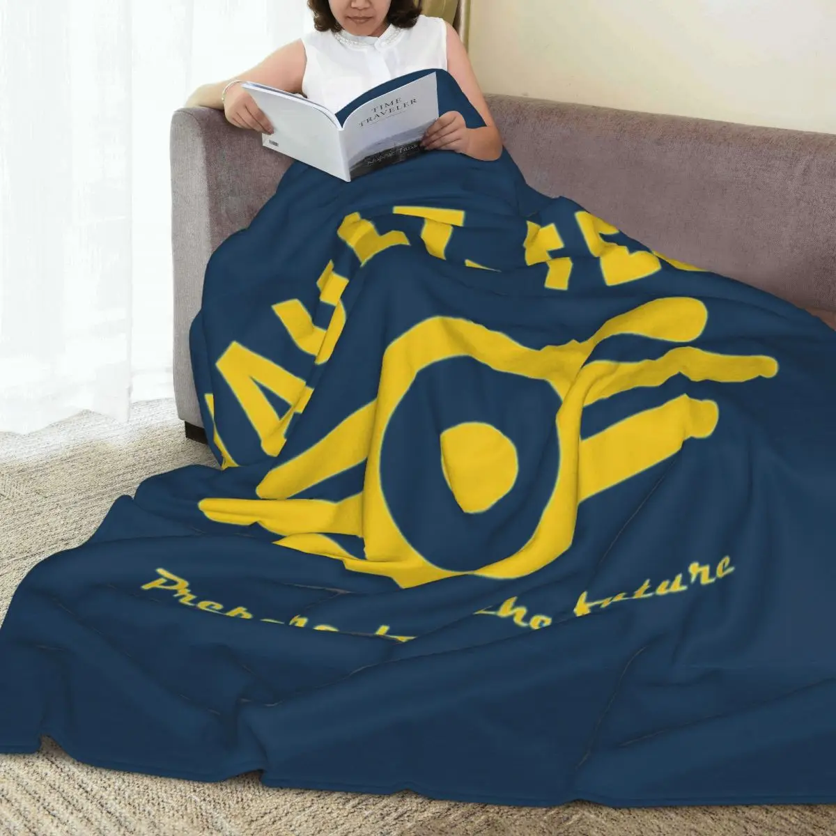 Fallout 4 Vault-Tec Logo Blankets Fleece Multi-function Sofa Throw Blankets For Couch Bedding Office Throws Bedspread Quilt 4