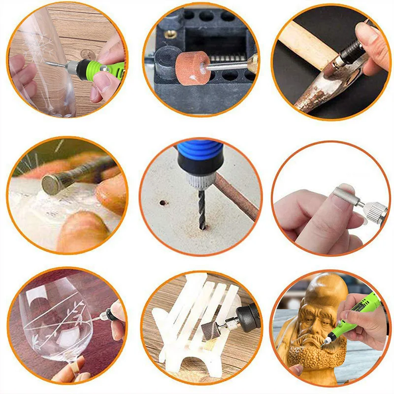 Mini Electric Engraving Pen Kit Carving Pen Machine Graver Tool Engraver Jewellery Engraver Kit for Metal Steel Leather Wood