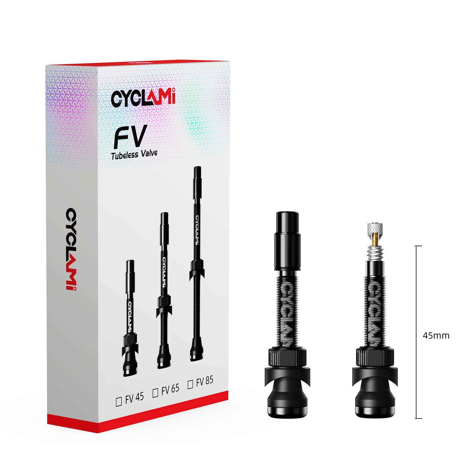 CYCLAMI Tubeless Bicycle Aluminum Presta Valves with Removable Core