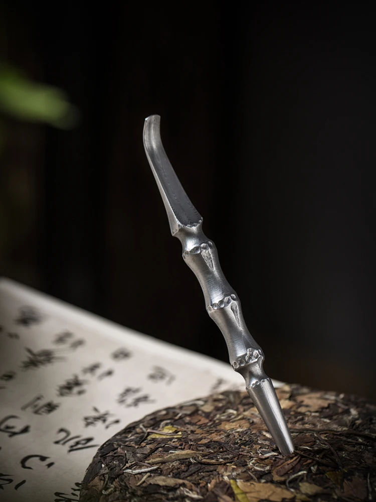 

Handmade Stainless Steel Tea Knife Puer Tea Cone Home Vintage Kung Fu Tea Knife Ceremony Insert Green Tea Needle Prying Teaware