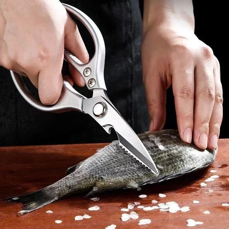 Stainless Steel Multifunctional Kitchen Scissors Fish Duck Chicken Bone  Scissor Chef's Special Sharp Gadget Knife Tool - AliExpress