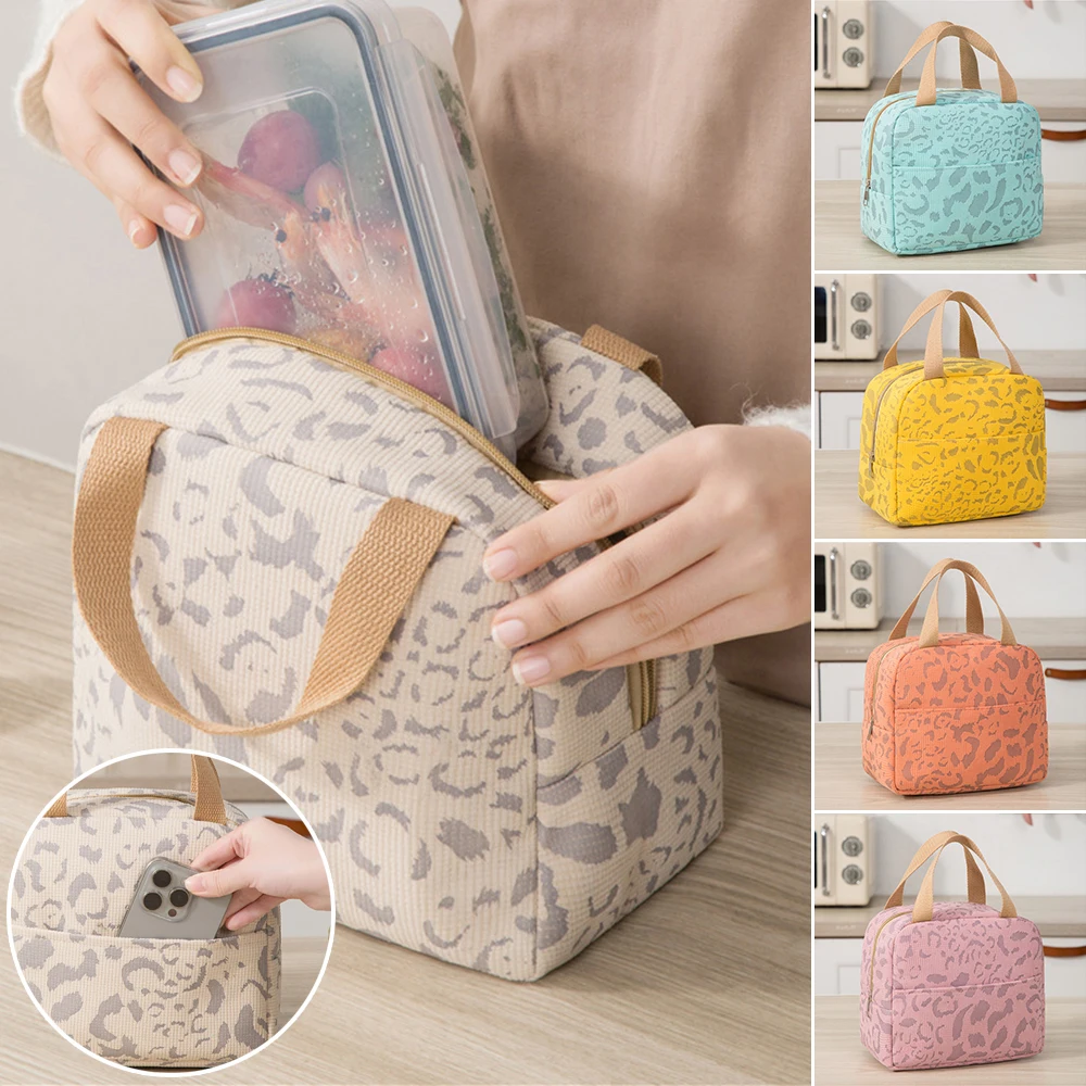 

Portable Small Thermal Lunch Bag Girls Food Box Durable Waterproof Aluminum Film Cool Lunch Box Ice Insulated Case Camping Bag
