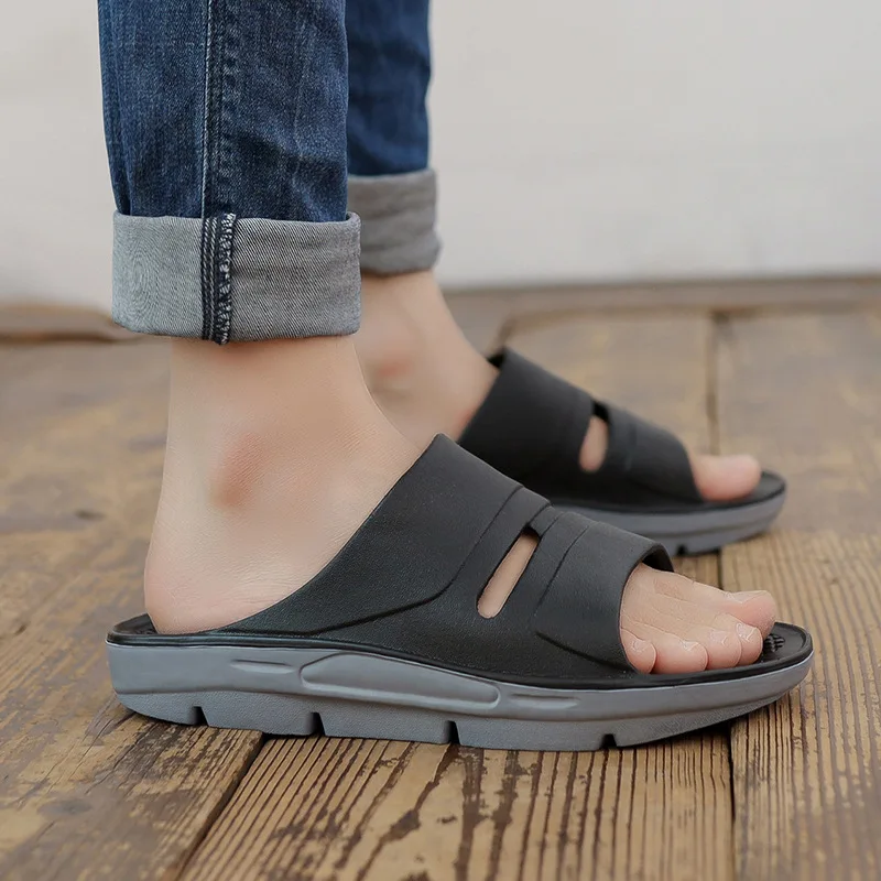 Slippers for Men Fashion Summer Solid Color Casual Home Slipper Shoes Eva Non-slip Shoes Beach Slides shower slippers