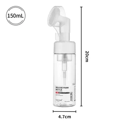 Silicone Brush Foaming Pump Bottle - Empty Face Cleaning Container (1PC, Multiple Sizes) (150ml)