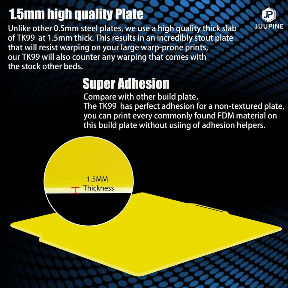 竹製ビルドプレートのスーパー接着剤peiの交換、p1s x1CのJuupine、257x257、高温耐性、tk99 - AliExpress