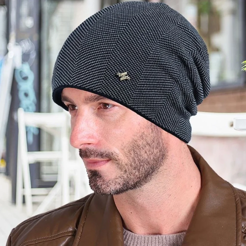 Unisex Featured Winter Beanie Hat Fashion Caps For Men Women Simple Style Thick Knitted Hat Outdoor Sports Ski Beanie Hats ﻿ ﻿