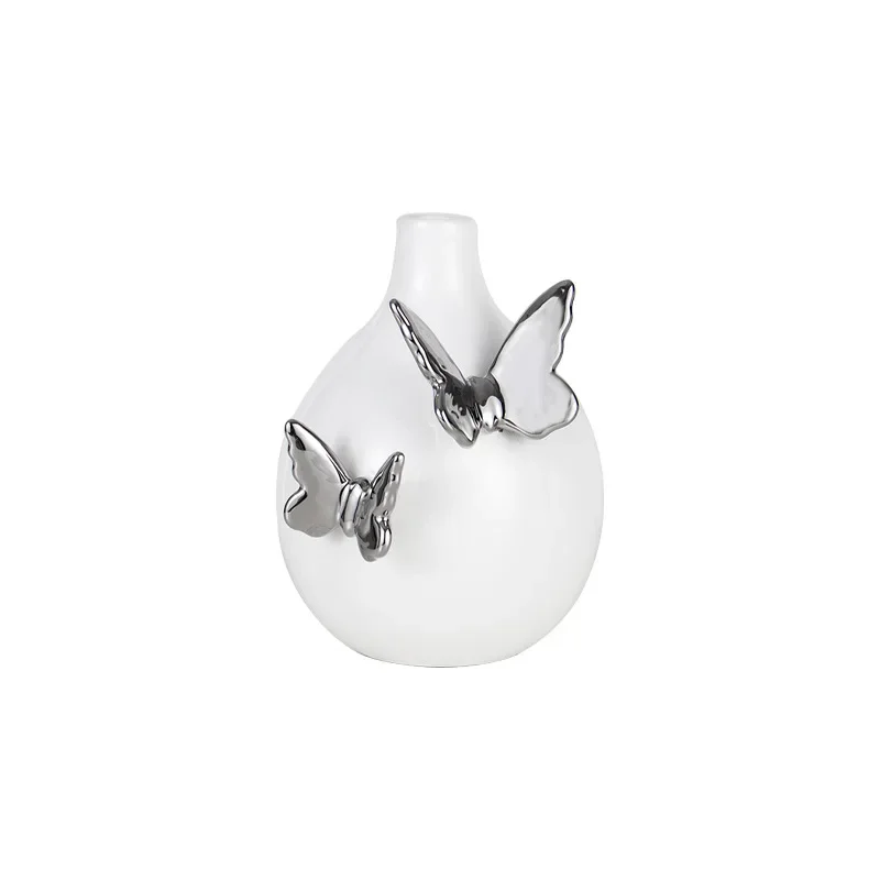 Ceramic Vase Embossed Butterfly Cartoon Butterfly Flower Vase Floral Arrangement Accessories Home Decoration Accessories 6