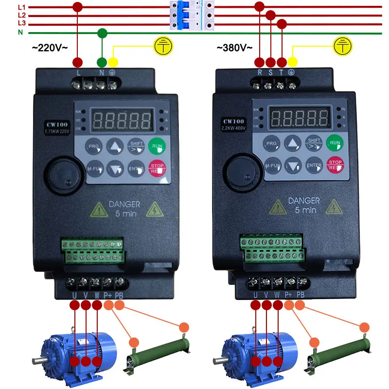 モーター可変周波数ドライブ、VFD 3 相 380 440V 入力、0 440V